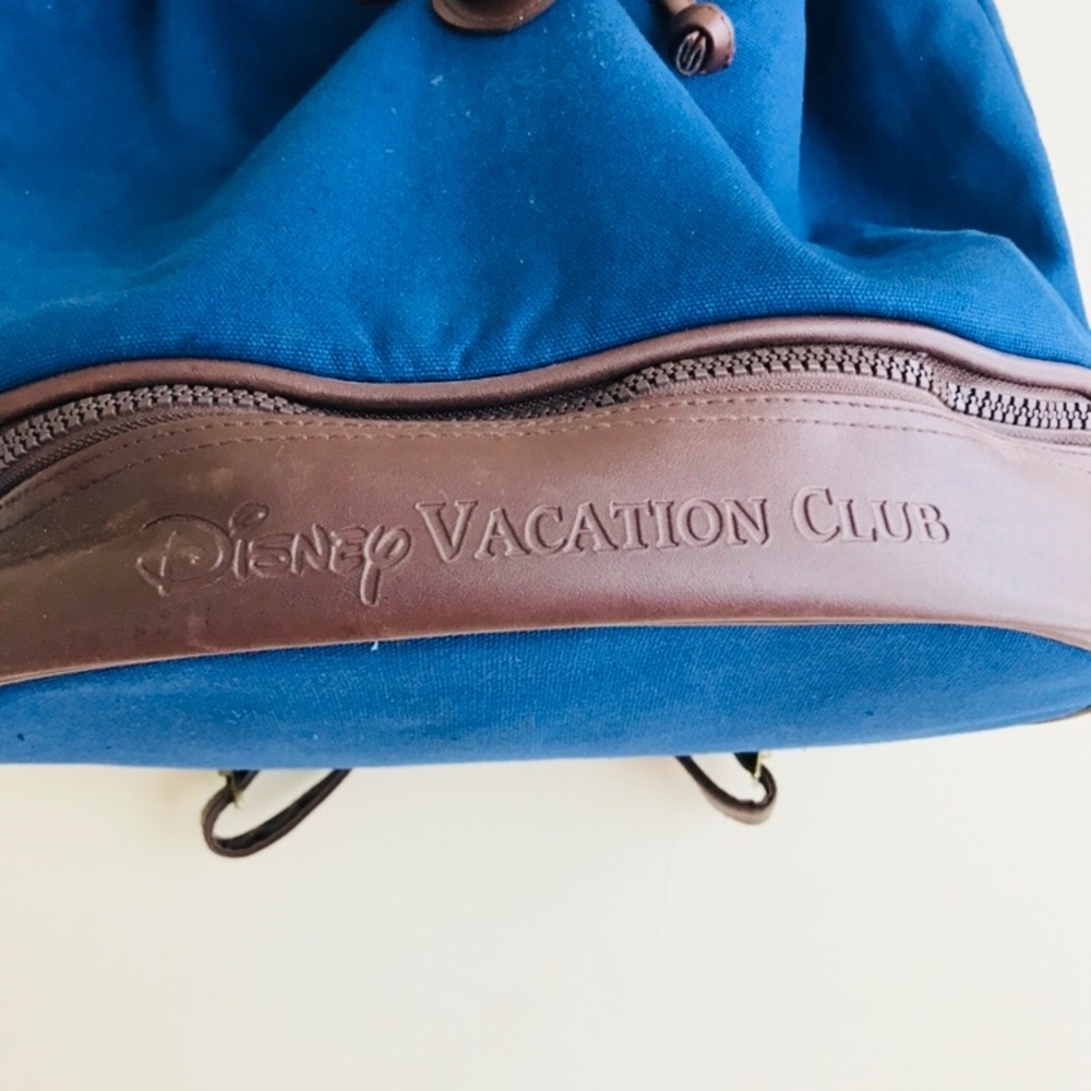 Disney World Backpack Blue & Brown Leather - Picture 3 of 7